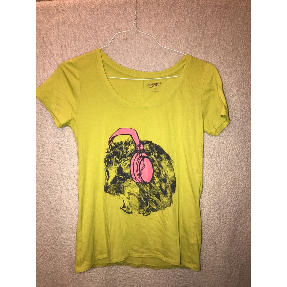 Hedgehog with headphones T-shirt